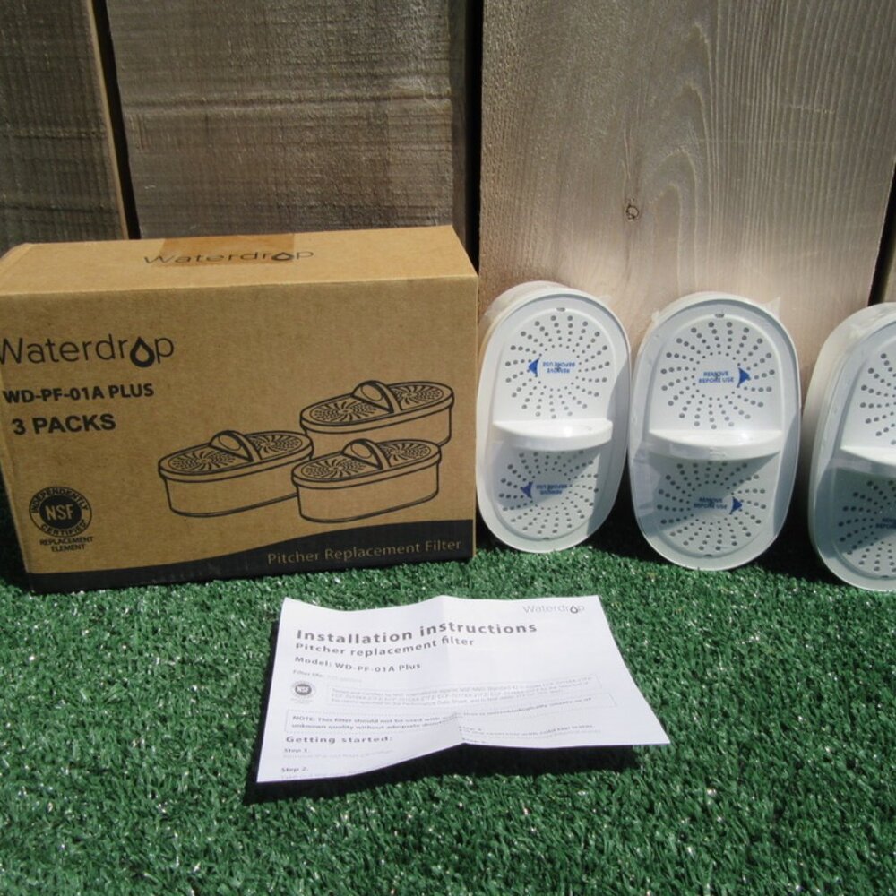 Brand New Waterdrop 3 Pack Pitcher Replacement Water Filters WD-PF-01A